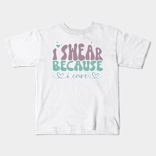 I Swear Because I Care, Swearing Helps, Funny, Adulting, Sarcasm, Birthday, Christmas, Gifts, 2023, 2024 Kids T-Shirt